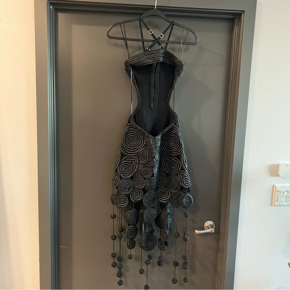 Cult Gaia Leela Crochet Black Dress Size XS - Picture 8 of 13